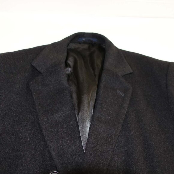 Nautica Men's Overcoat Size 44 Regular Charcoal Gray Wool Blend Winter Coat 44R - Picture 3 of 8